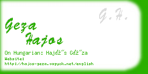 geza hajos business card