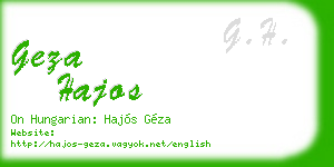 geza hajos business card